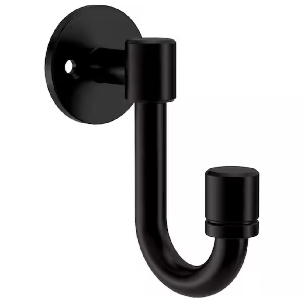 Franklin Brass Wall J-Hooks in Matte Black (4-Pack)